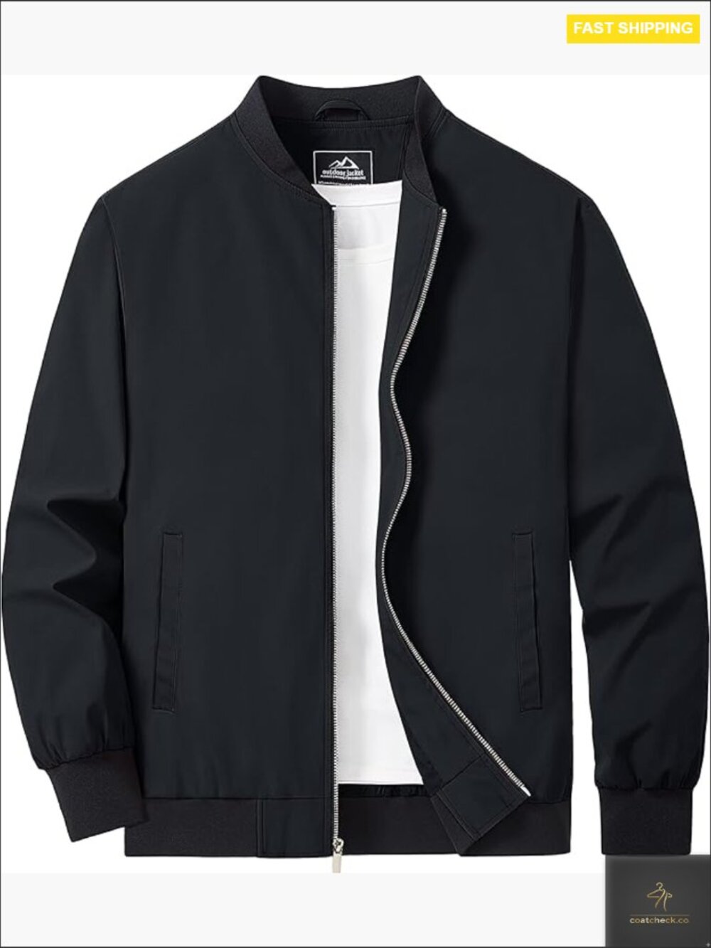 Men's Lightweight Bomber Jacket Casual Zip Up Windbreaker Spring Golf Coat